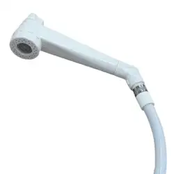 Set ducha pb blanco con soporte y flexo