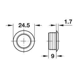 Mini mattschwarzer Ring