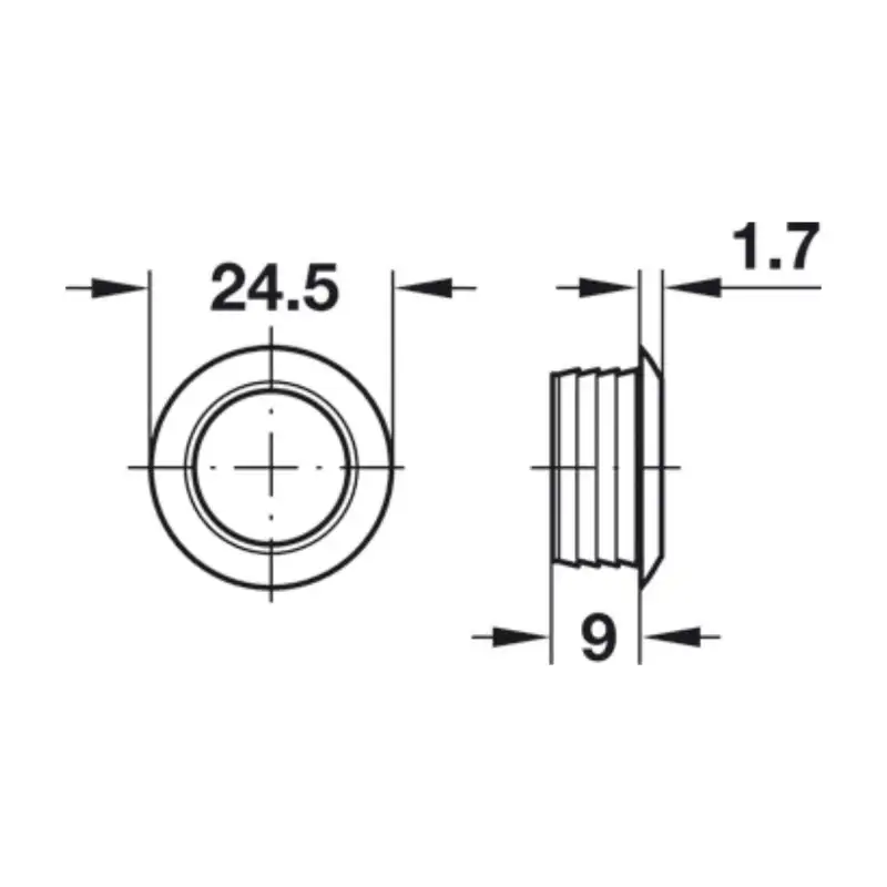Mini anello nero opaco