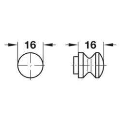 Mini pulsante nero opaco