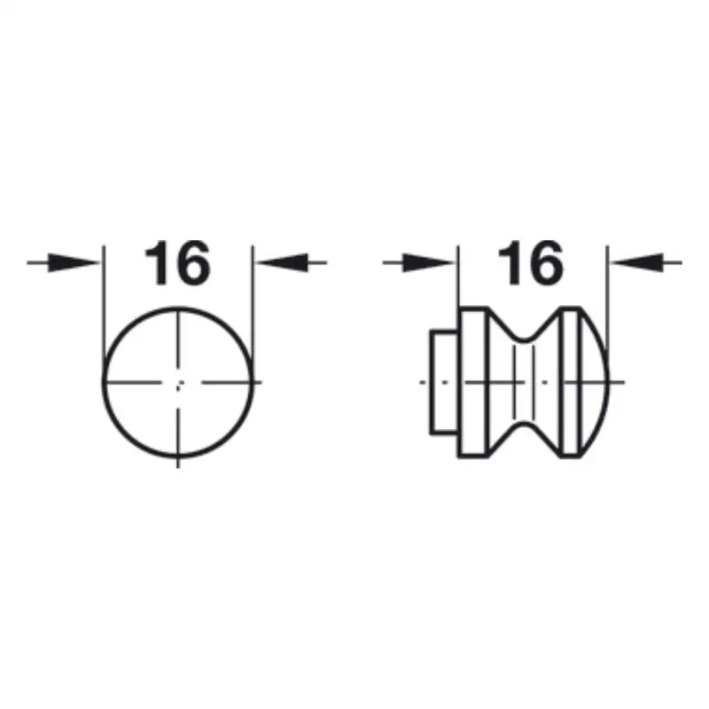 Mini pulsante nero opaco