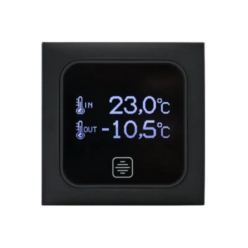 Painel digital de temperatura interior/exterior pt738 cinzento