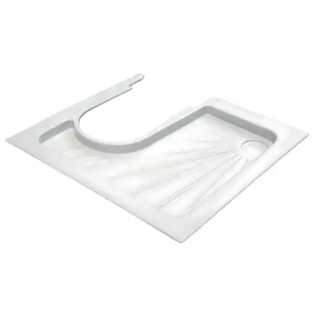 Shower tray 800 x 700 left installation toilet