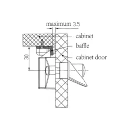 Verchromter, gebogener Druckknopfverschluss