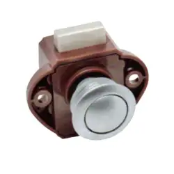 Brown mini pearl push-button closure