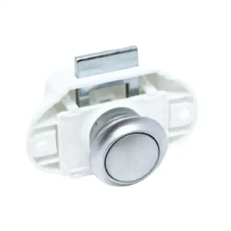 White box pearl push button closure
