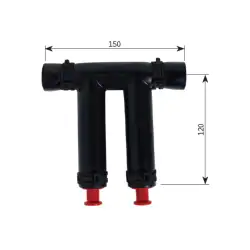 Bottom filling and emptying point