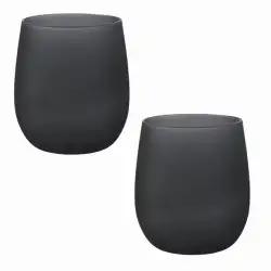 Set bicchieri Brunner melamina nero melograno