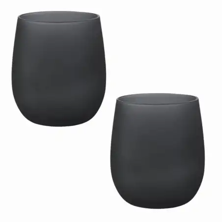 Set bicchieri Brunner melamina nero melograno