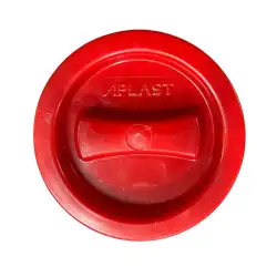 Red male tank cap - Ø 120 mm thread