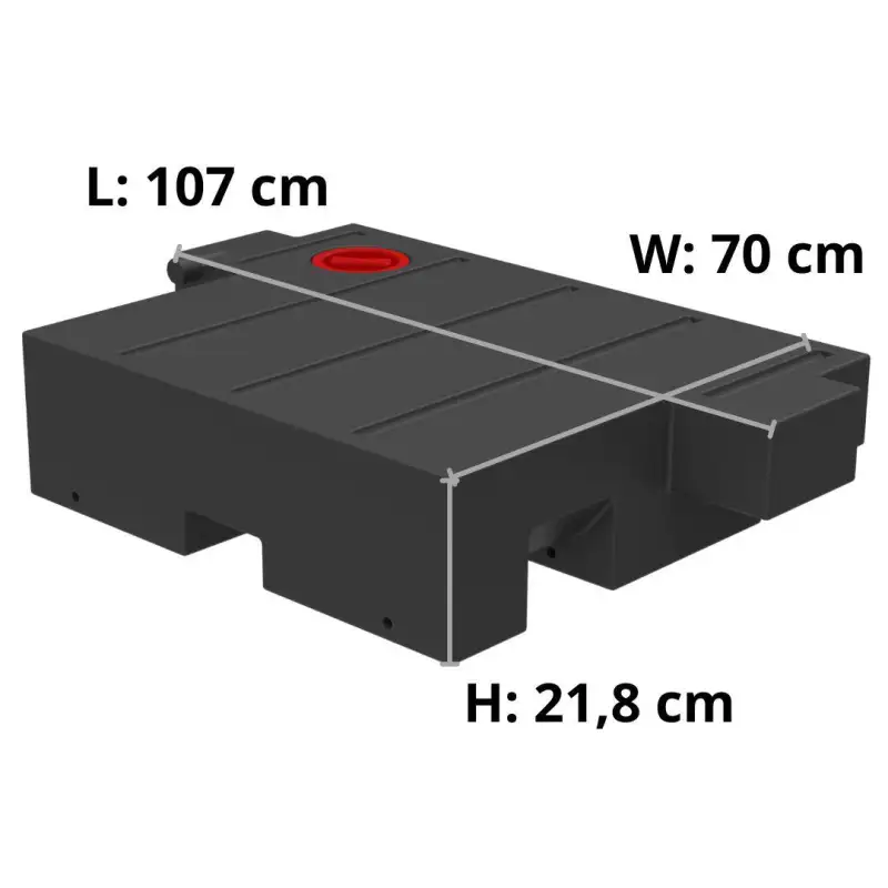 Tanque de água suja do chassi 100 l - sprinter/crafter/tge (2017-) l3-