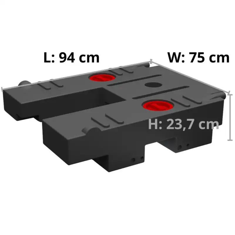 Fahrgestell Schmutzwassertank 75 l - Ducati/Jumper/Boxer (alle 2018-)
