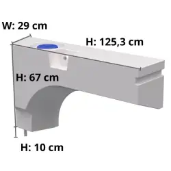 Right wheel deposit. 112l - ducato/jumper/boxer/sprinter/transit/master