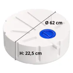Deposito agua rueda repuesto 53 l - Ø 62 cm - t6/caddy/transit custom
