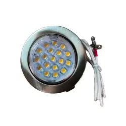 Mobile recessed spotlight 1.2w.18led nickel