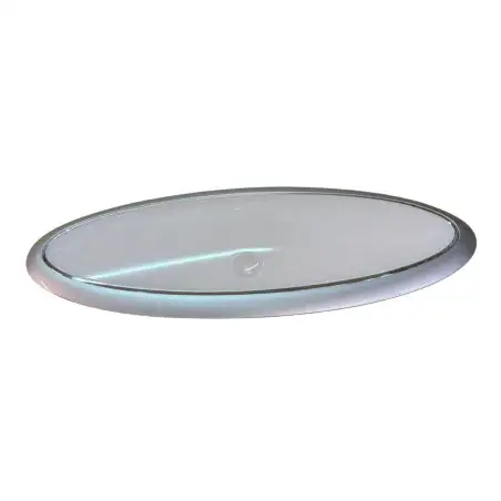 Oval LED ceiling light 3.5w slim 280mm silver