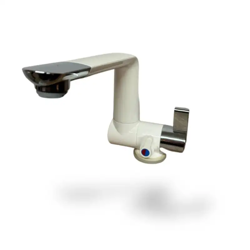 Arona white chrome single lever mixer tap