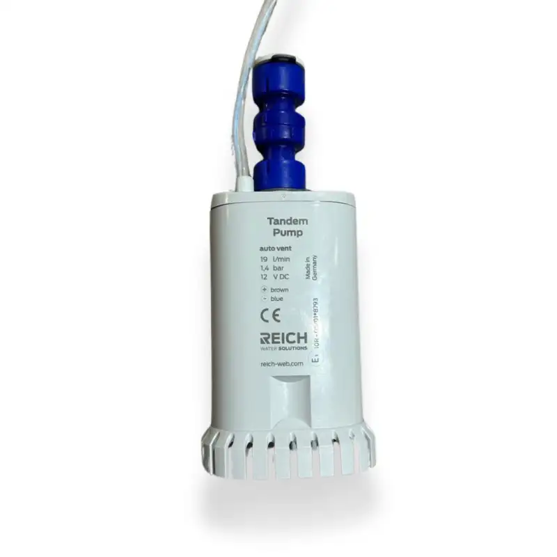 Tandem submersible pump 19l, 12v non-return valve & quick connection