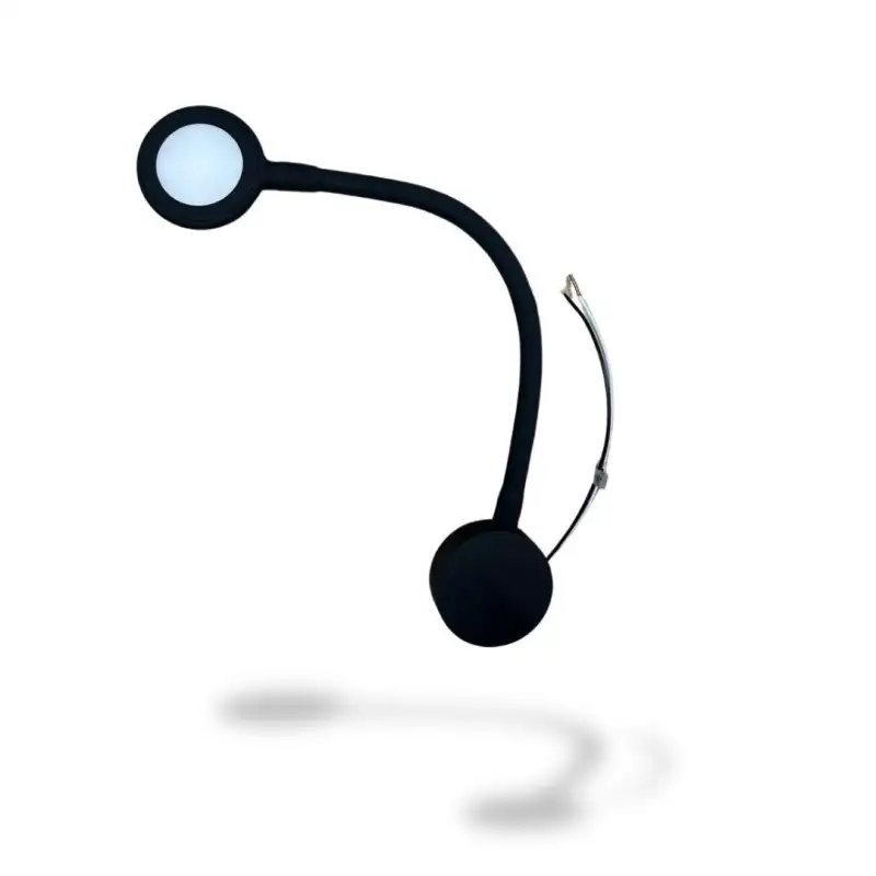 Flexible black silicone LED spotlight