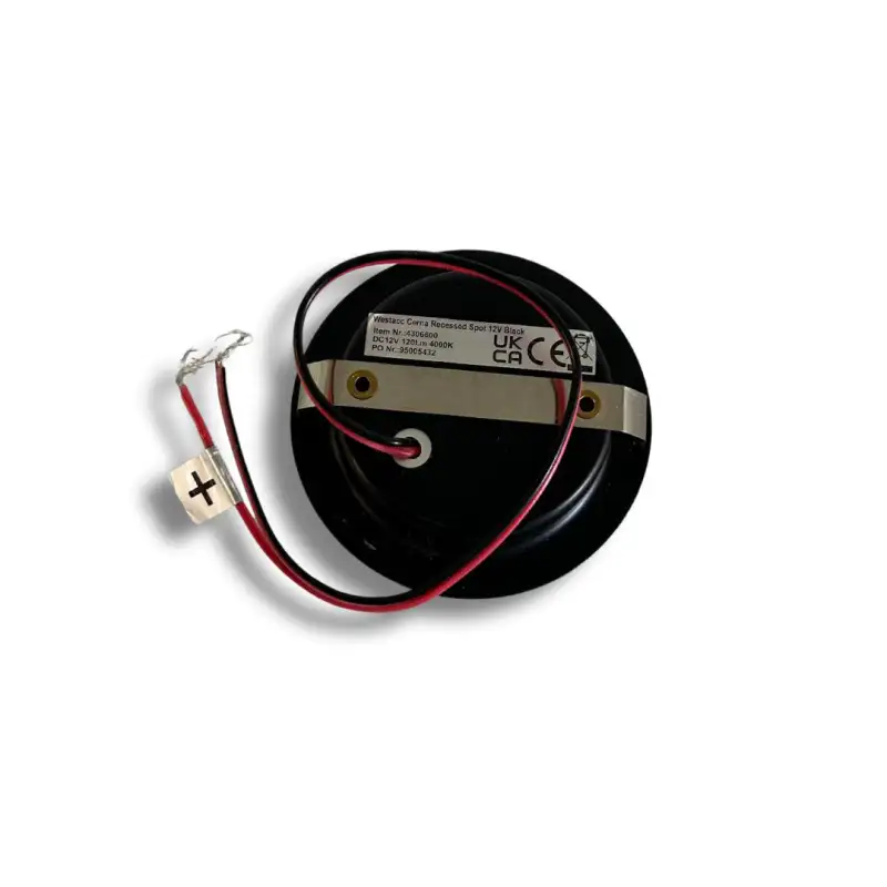 Foco empotrable led 12v.negro