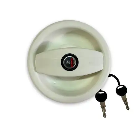 Cerradura redonda blanca o93 izquierda