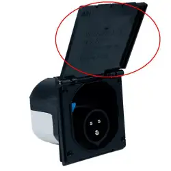 Black EEC square socket cover