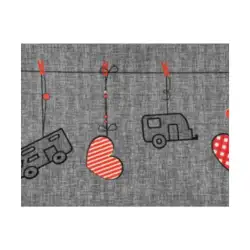 Kamper coraz runner rug. 52 x 150 gray