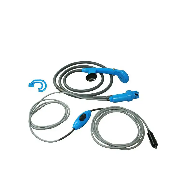 Portable shower with switch and pump