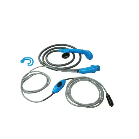 Portable shower with switch and pump