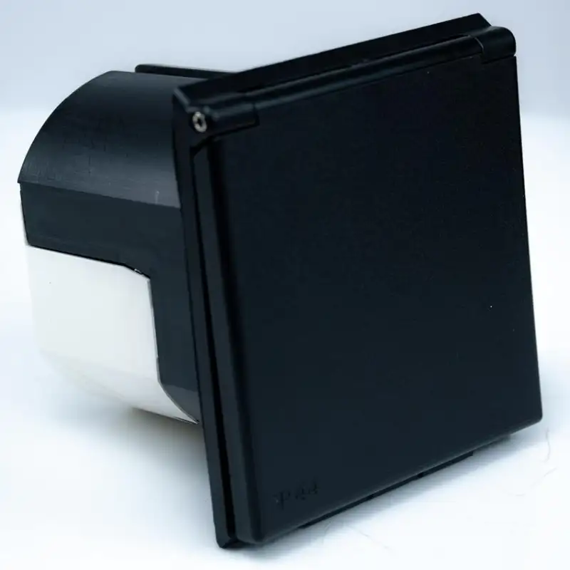 Black EEC square 220v power socket