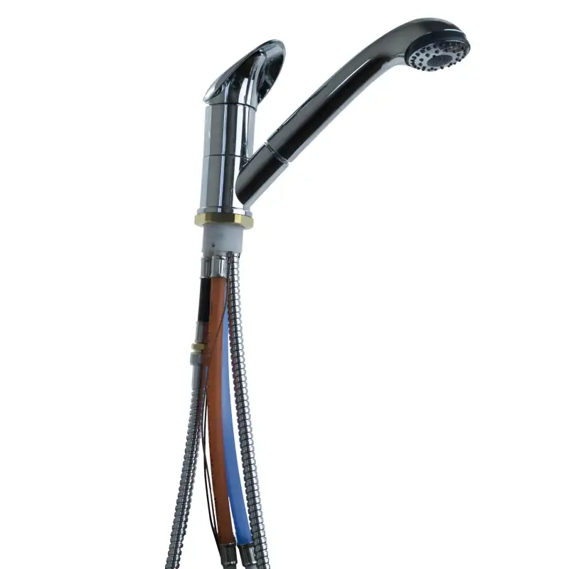 Grifo mezclador monomando cromado pelikan m. julia con ducha extraible