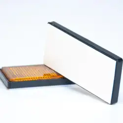 Reflectante rectangular 80 x 35 mm. ambar