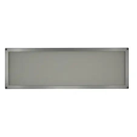 Plafoniera LED rettangolare 30x10 cm cromo