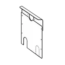 Rear panel s-2200 ekm titanium gray right exit