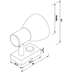 Touch-Leseleuchte 2 col fdd1 3w chrom