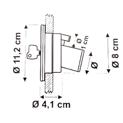 External water intake Ø35 with plug