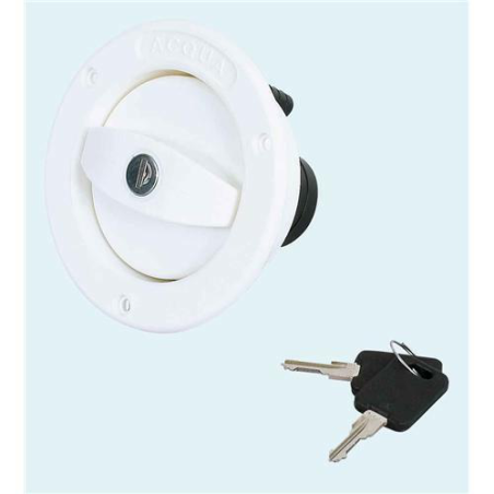 Presa acqua esterna Ø40 bianca con tappo