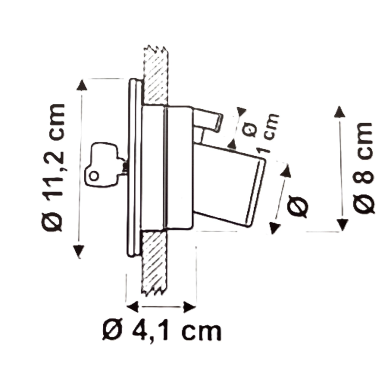 Externer Wasserzulauf Ø40 weiß mit Stopfen