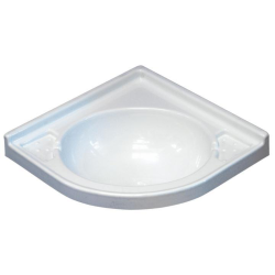 White corner washbasin 42x42 cm