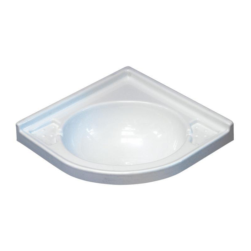 White corner washbasin 42x42 cm