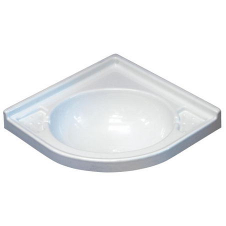 White corner washbasin 42x42 cm