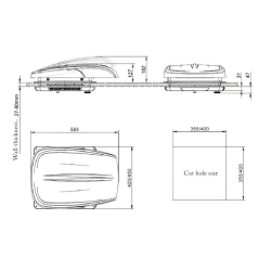 White skylight plus fan