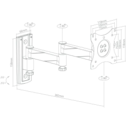 Soporte tv. multiposicion con doble soporte y multibloqueo emmits