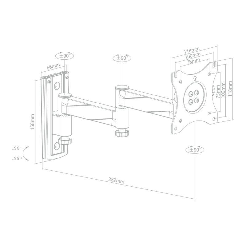 TV support. multiposition with double support and multilock emmits