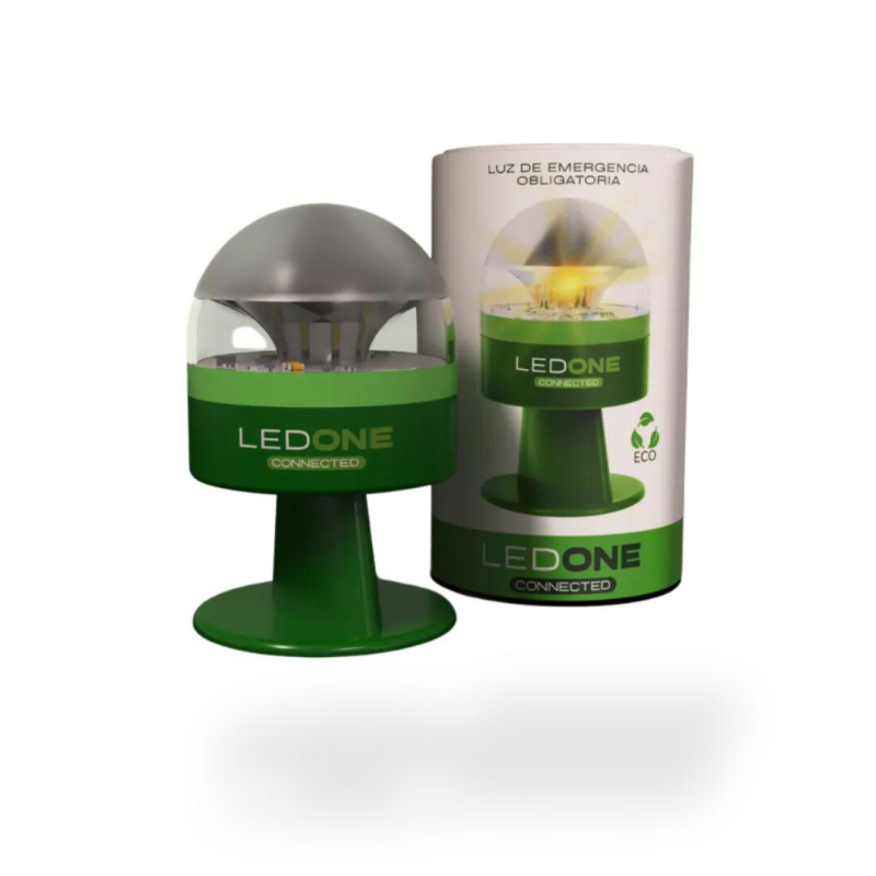 Baliza v16 homologada conexiÓn con dgt led one + soporte ventana