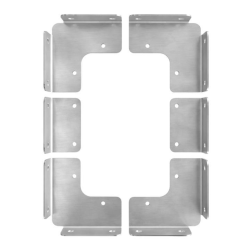 Low-profile steel solar panel mounting bracket