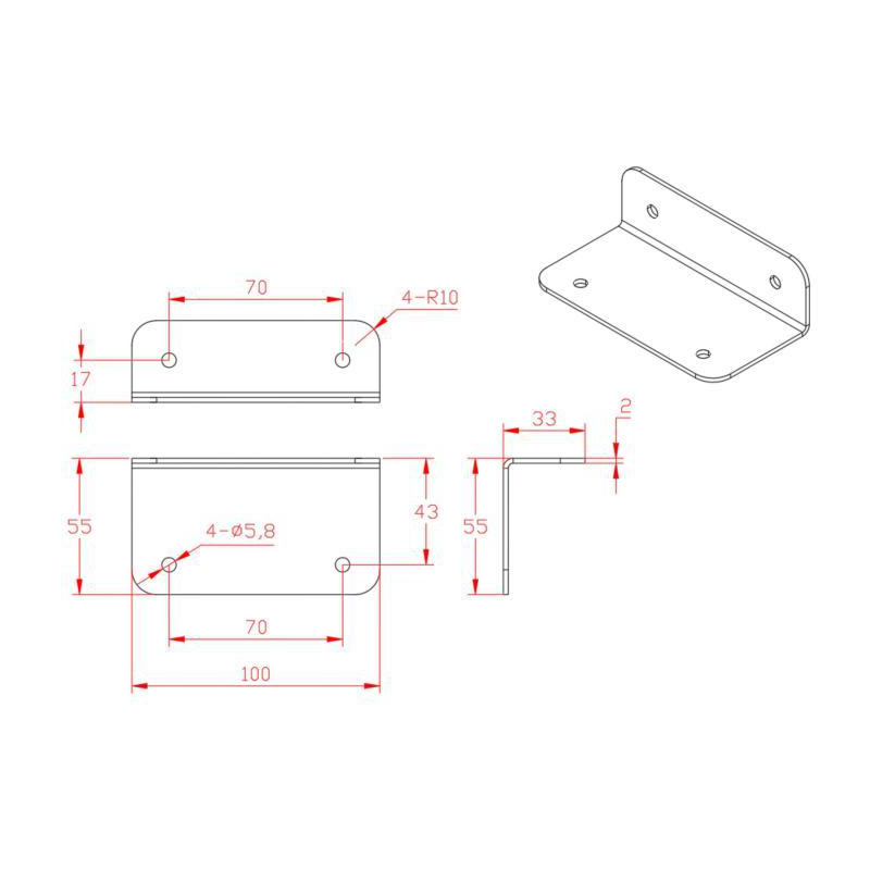 Low-profile steel solar panel mounting bracket