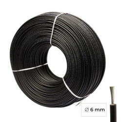 Schwarzes Kabel Ø 6 mm (pro Meter)