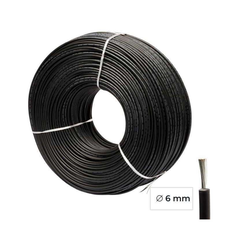 Schwarzes Kabel Ø 6 mm (pro Meter)