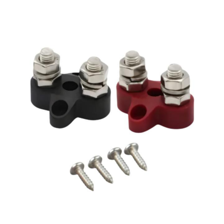 Bornes de perno victron m8 de doble terminal (1 rojo / 1 negro)